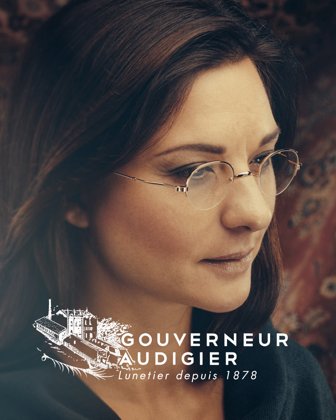 mannequin portant des lunettes Gouverneur Audigier